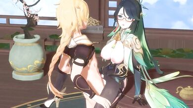 "The Cloud Retainer's Apprentice, Xianyun, engages in a steamy mating session with a fluffy bunny adept."