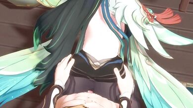 "The Cloud Retainer's Apprentice, Xianyun, engages in a steamy mating session with a fluffy bunny adept."