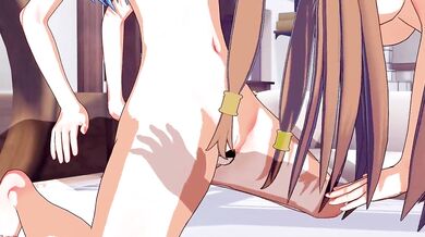 'Exploring the Depths of Desire: The Ultimate Threesome with Aqua and Raphtalia in a Fantastical World!'