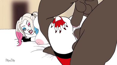 'Slutty Harley Gets Double Pleasure with Two Black Dudes'