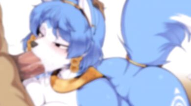 'Krystal, the Star Fox babe, gets down and dirty with her sexy lover Cervina7 in an intense hentai scene!'