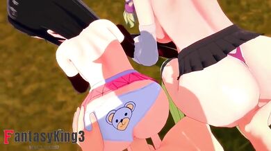 Demon Slayer - Mitsuri Kanroji and Nezuko Kamado Threesome