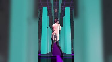 'Sexy secretary Erisa is in a good mood, so she decides to strip naked and have some fun with her vibrator.'