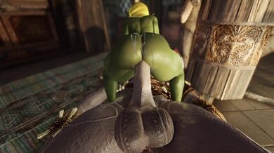 'Lonely Goblin gets fucked by Curvy Futanari Mistress'