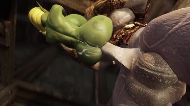 'Lonely Goblin gets fucked by Curvy Futanari Mistress'