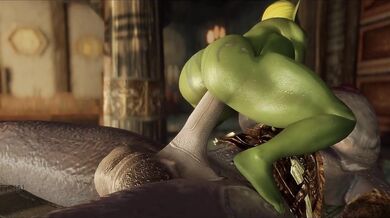 'Lonely Goblin gets fucked by Curvy Futanari Mistress'