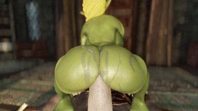 'Lonely Goblin gets fucked by Curvy Futanari Mistress'