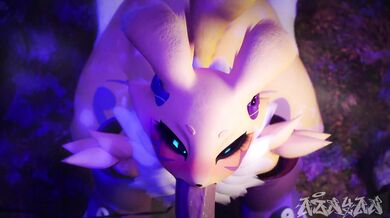 Renamon Taming a Big Cock with Aznyan07's Blow Job