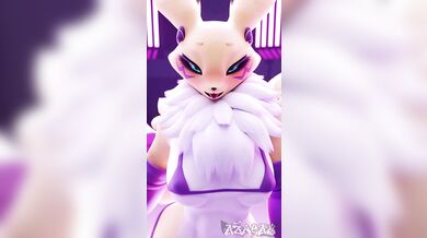 Renamon trains to walk like a slut, inspired by Aznyan97's porn videos.