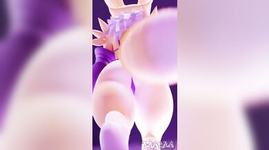 Renamon trains to walk like a slut, inspired by Aznyan97's porn videos.