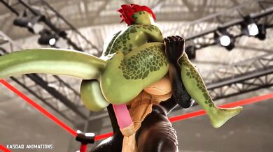 Sexy Crocodilian Seductress Gets Her Jaws Taken Apart by a Suave Lover