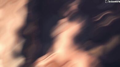 A Busty Vampire Seductively Sucks on Her Strap-on Dildo and Takes on Multiple Monster Cocks in This Highly Kinky Hentai Porn Scene