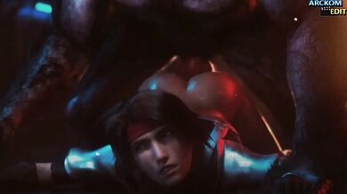 A Busty Vampire Seductively Sucks on Her Strap-on Dildo and Takes on Multiple Monster Cocks in This Highly Kinky Hentai Porn Scene