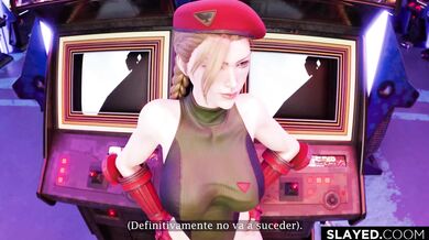 Cammy gets a rough anal from her lover, because she lost the bet (Spanish)
