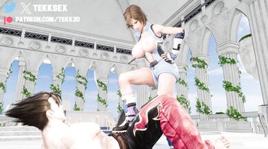 Sexual Dominatrix Asuka Kazama Defeats Jin the Battle of Pleasure Island