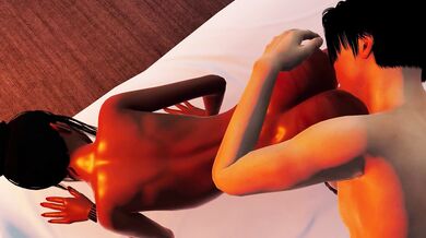 Watch a Japanese woman who is always horny, and her boyfriend, take it up the ass from an African American man in a cheap hotel room