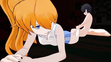 Asuka Langley Sohryu of Neon Genesis Evangelion gets banged by the members of BAZETT