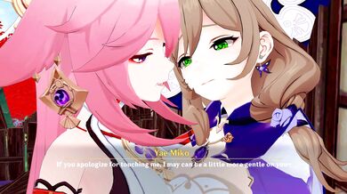 Seduction of the Maid: Lisa Commissions Yae and Miko for a Night of Lustful Pleasure