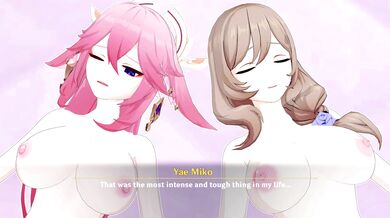 Seduction of the Maid: Lisa Commissions Yae and Miko for a Night of Lustful Pleasure