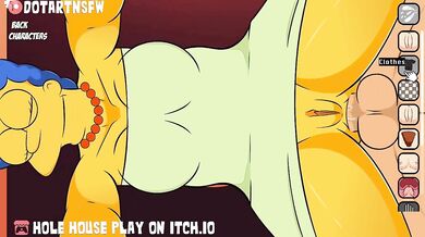 Marge Simpson gets bent over and dripping creampied in the Hole House