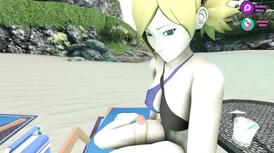 Boruto and Temari engage in a fierce battle of sexual positions, with both fighters eager to claim victory in the bedroom