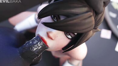 Sneaky Ninja Steals Tracer’s Blowjob Blacked Video