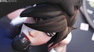 Sneaky Ninja Steals Tracer’s Blowjob Blacked Video