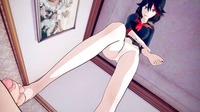 Blo*od-Crazy Love: Matoi Ryuko and Sword Girls Ki*ll la Ki*ll Orgy with Bazett from Durarara!!