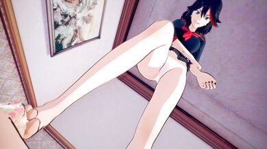 Blo*od-Crazy Love: Matoi Ryuko and Sword Girls Ki*ll la Ki*ll Orgy with Bazett from Durarara!!