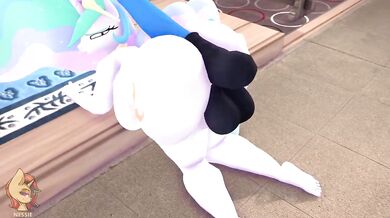One-Eyed-Dick-Inserts-His-Rod-into-Princess-Celestia's-Ass