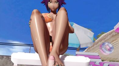 The titillating tale of Yoruichi and Shihoin from the anime series Bleach, brought to life through BAZETTs stunning visuals