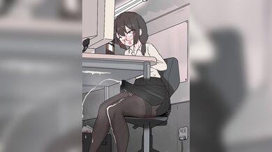 Breaking Down in the Boardroom - An Office Lady Can No Longer Hold In Her Erection