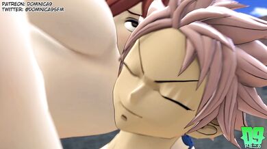 Two trainees of the Fairy Tail guild, Erza and Scarlet, are caught in a steamy situation as they take turns fucking each other on top of a train