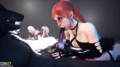 Beautiful Busty Babes Get Fucked by Raging Lycanthropes in the Wilderness