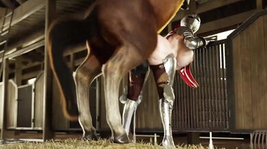 Sexy Female Horse Rider and Her Love Mates