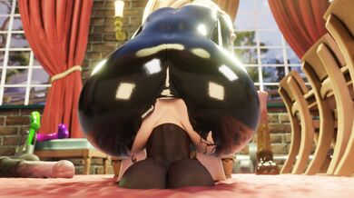 Sexy Milking Widowmaker Horse Dildo Latex Sling! Save Ass!