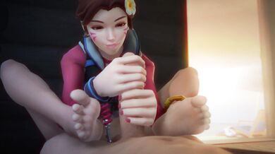 Overwatch: DVas Secret Handjob Pleasure Room