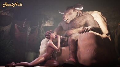 Mythical Beastiality - Curvy Maiden does the Bull