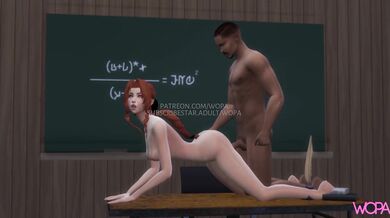 Exotic beauty seducing her white professor with forbidden desires