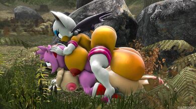 Futa Amy and her Rouge Futa Friends Public Forest F*ck Fest!