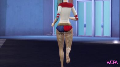 Batmans Wife Gets In on the Action as Harley Quinn Rides Her Husband Like a Prostitute