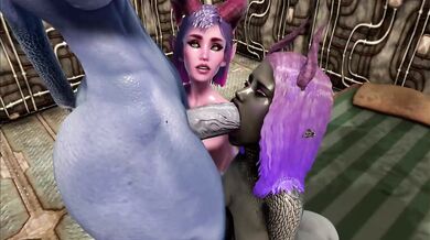 Sucking the cum out of a Futa demons ass as they train with their Sucubusses! (DiDongo)