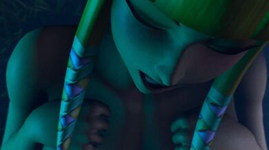 Watch Midna and Zelda indulge in a hot threesome with Link!