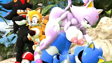 Mommy Metal Sonic goes Hentai with Blaze the Cat!