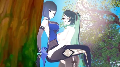 Mystical Futanari Cloud Retainer and Yelan
