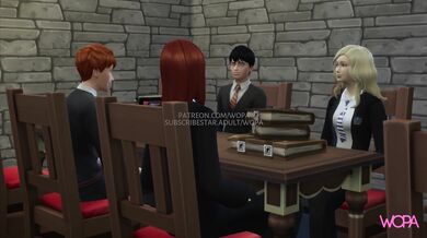 Hermione gets pounded by Viktor Krum in front of Ron, causing a wild hentai threesome