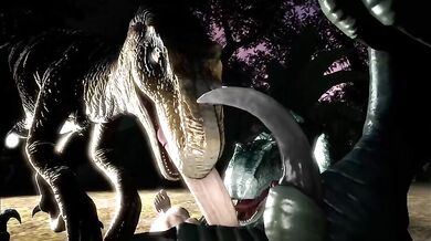 Buxom Babe and the Raptor: A Prehistoric Playtime