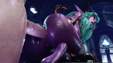 The Warrior Queen Tyrande and her loyal pet Wisperwind indulge in a steamy anal sex scene rendered in breathtaking 3D graphics