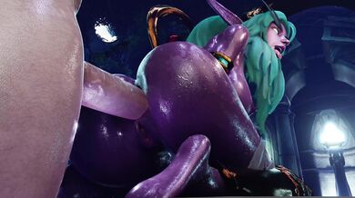 The Warrior Queen Tyrande and her loyal pet Wisperwind indulge in a steamy anal sex scene rendered in breathtaking 3D graphics