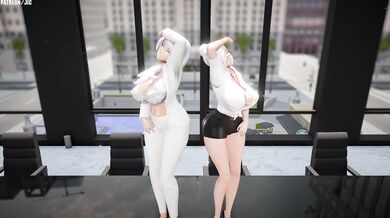 RWBY: Winter and Willow Dancing in the Snow (Good Night Kiss)